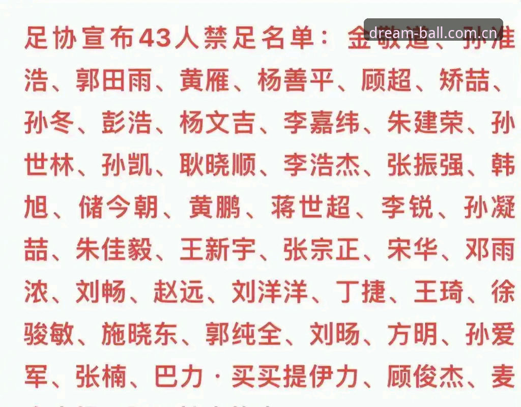 解读足协第三批禁足名单的实用指南：从处罚细节看中国足球行业规范